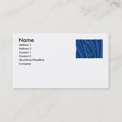EUROPEAN UNION BUSINESS CARD TEMPLATES