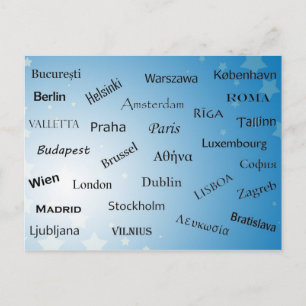 European Union Capitals Postcard