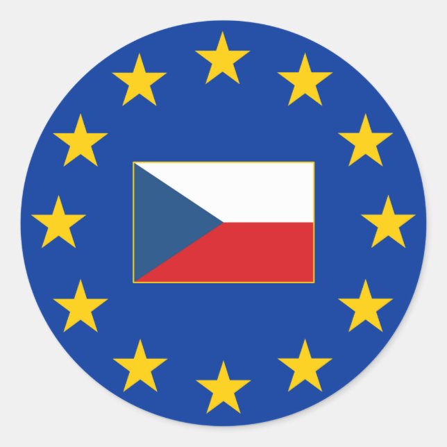 European Union Czech Republic Round Sticker (Front)