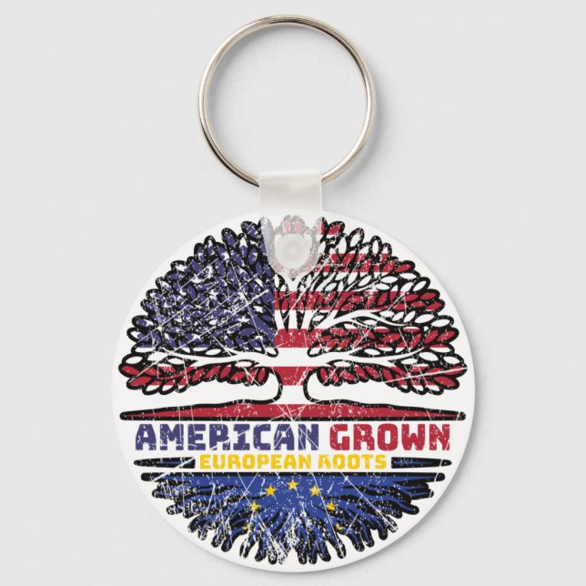 European Union EU Europe US American USA United Keychain (Front)