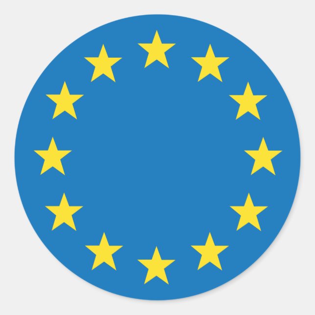 European Union EU flag Classic Round Sticker (Front)