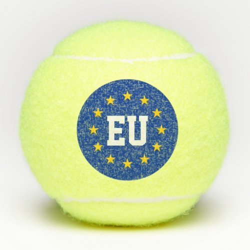 European Union EU flag custom monogram can of Tennis Balls