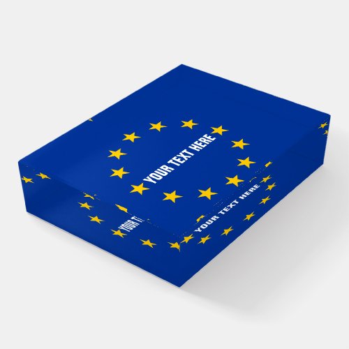 European Union EU flag custom paperweight gift