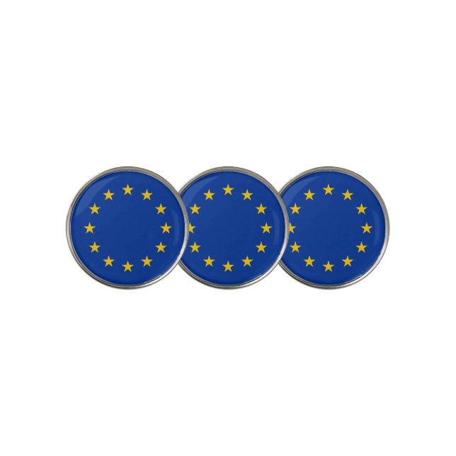 European Union EU Flag Golf Ball Marker (3 Up)