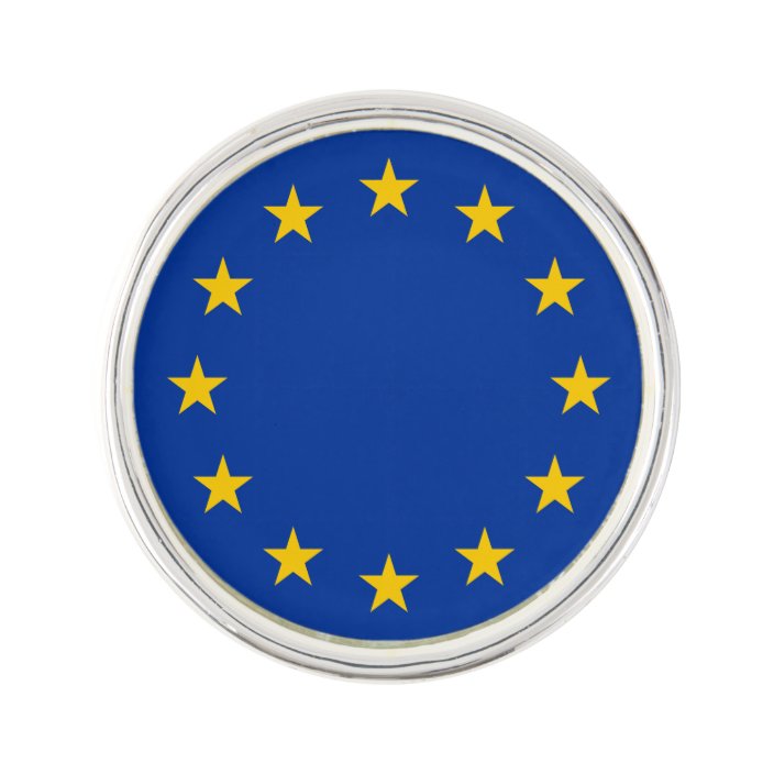 European Union EU Flag Lapel Pin Badge