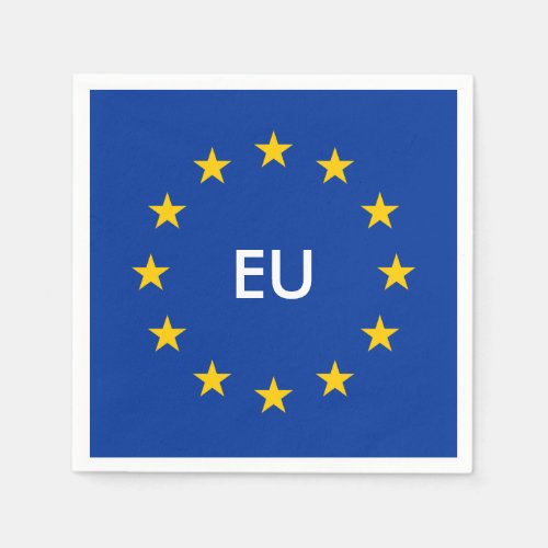 European Union EU flag paper party napkins