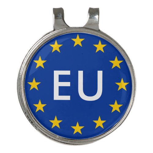 European Union EU flag personalized Golf Hat Clip