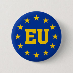 European Union, EU Flag Pinback Button