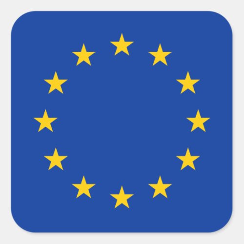 European Union _ EU Flag Square Sticker