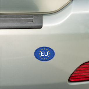 European Union - EU Oval Car Magnet