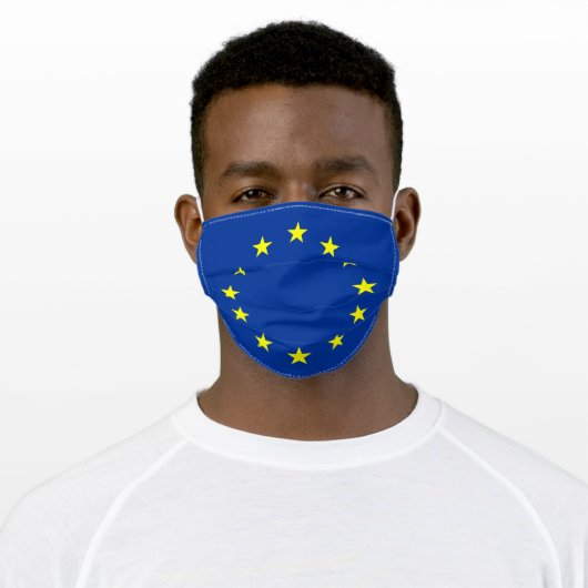 European Union europe country flag symbol nation Adult Cloth Face Mask (Worn)