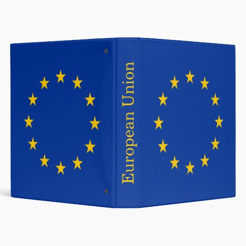 European Union Flag 3 Ring Binder
