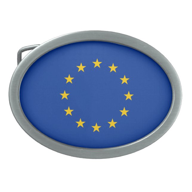 European Union Flag Belt Buckle (Front)