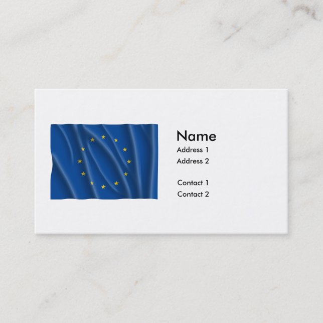 EUROPEAN UNION FLAG BUSINESS CARD (Front)