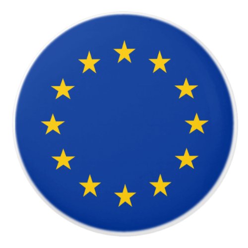 European Union Flag Ceramic Knob