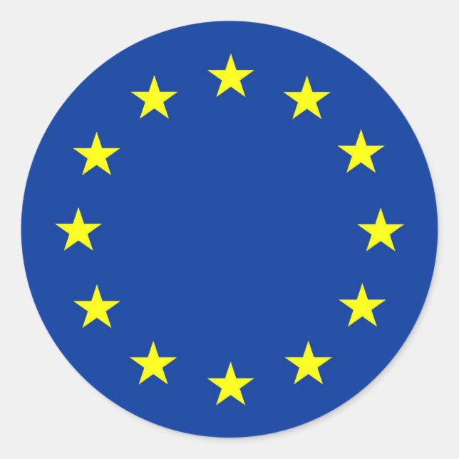 european union flag classic round sticker (Front)