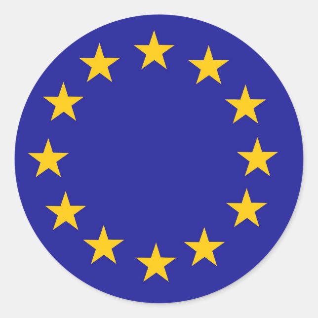 European Union Flag Classic Round Sticker (Front)