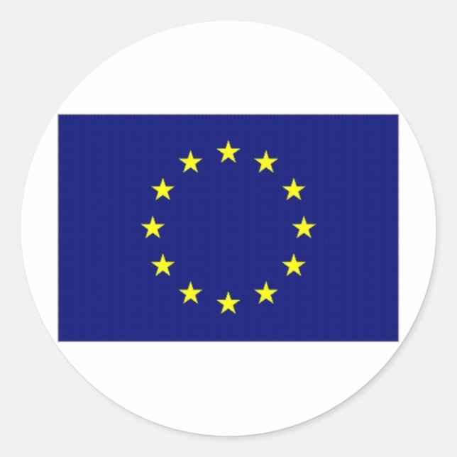 European Union Flag Classic Round Sticker (Front)