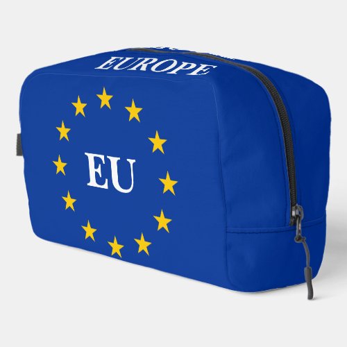 European Union flag custom toiletry travel bag