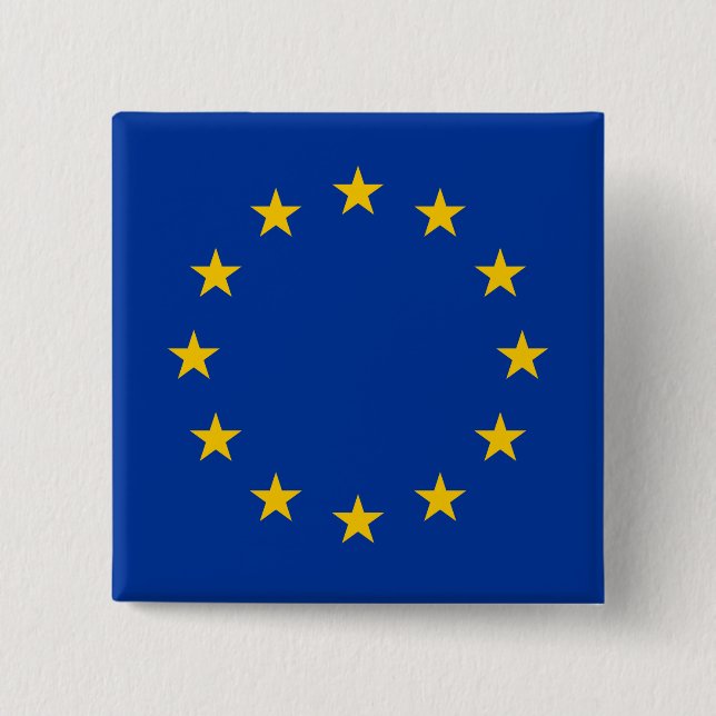 European Union Flag (EU) (Europe) Button (Front)