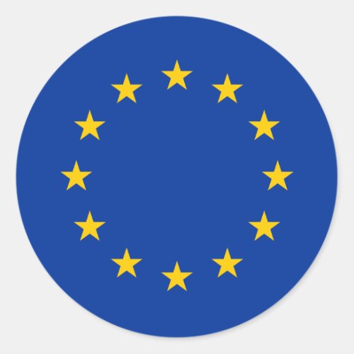 European Union Flag EU Europe Classic Round Sticker