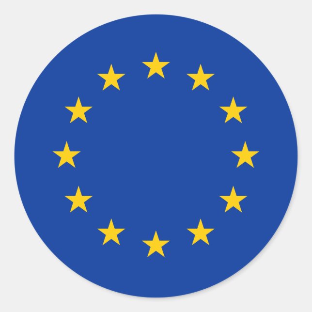 European Union Flag (EU) (Europe) Classic Round Sticker (Front)