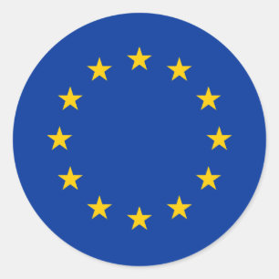 European Union Flag (EU) (Europe) Classic Round Sticker