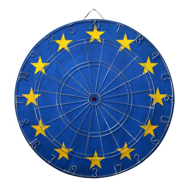 European Union Flag (EU) (Europe) Dart Board (Front)