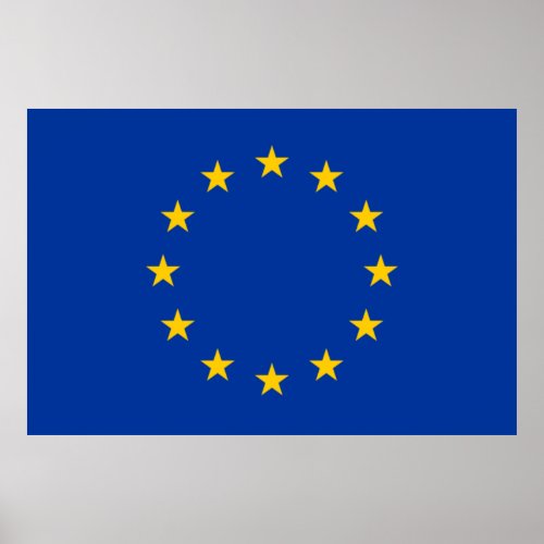 European Union Flag EU Europe Poster