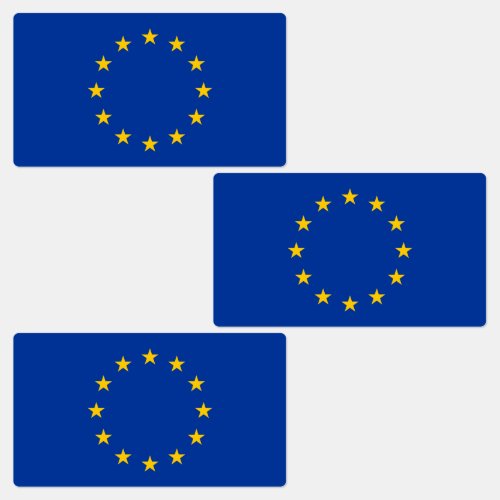 European Union Flag Labels