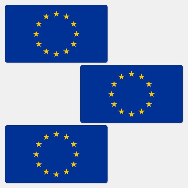 European Union Flag Labels (Group)