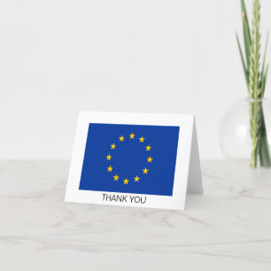 European Union Flag Letterpress Thank You Card
