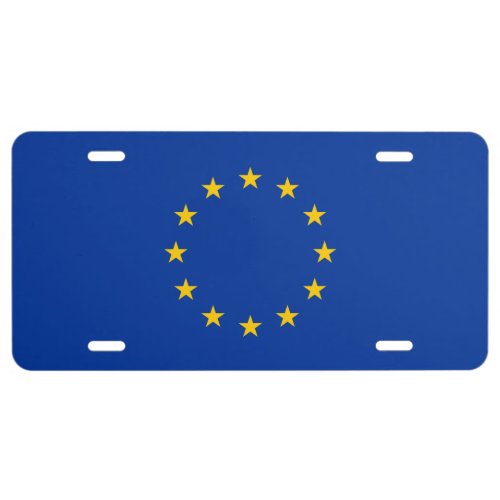 European Union flag License Plate