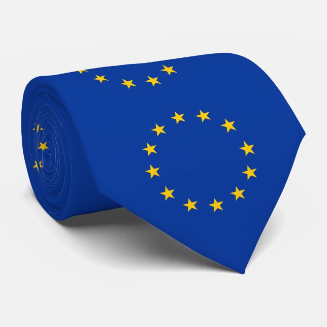 European Union Flag Neck Tie (Rolled)