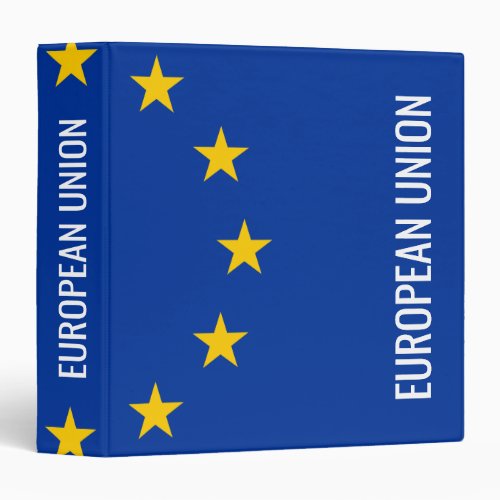 European Union flag of Europe 3 ring office binder