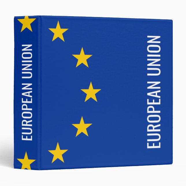 European Union flag of Europe 3 ring office binder (Front/Spine)