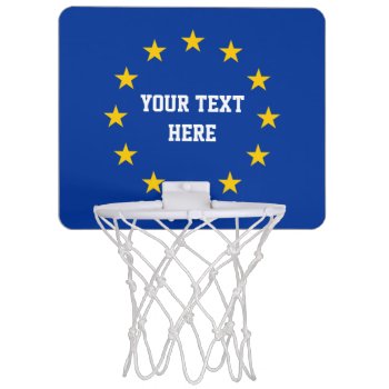 European Union Flag Of Europe Custom Game Mini Basketball Hoop by iprint at Zazzle