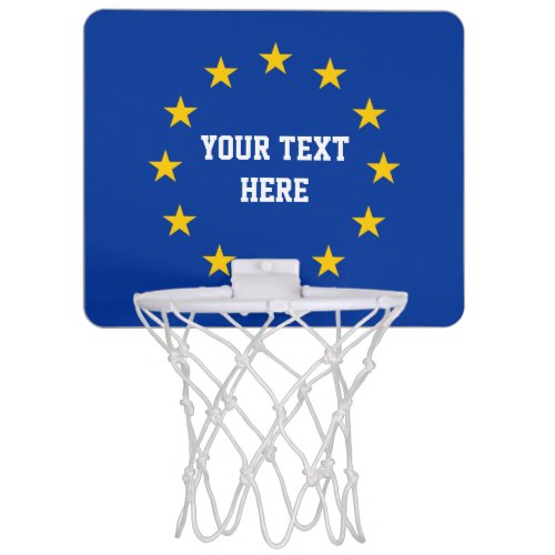 European Union flag of Europe custom game Mini Basketball Hoop