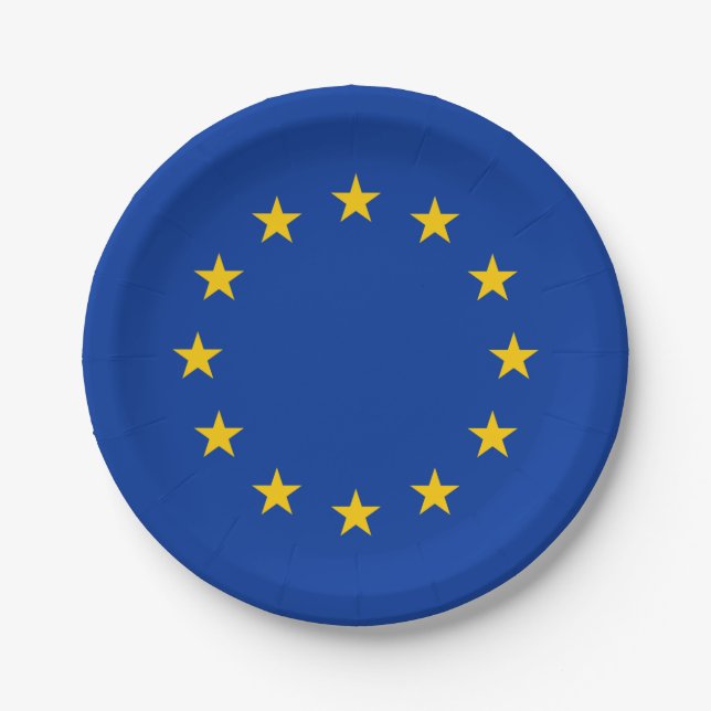 European Union Flag Paper Plates (Front)