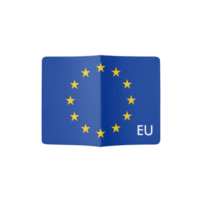 European Union flag passport holder | EU cover (Opened)