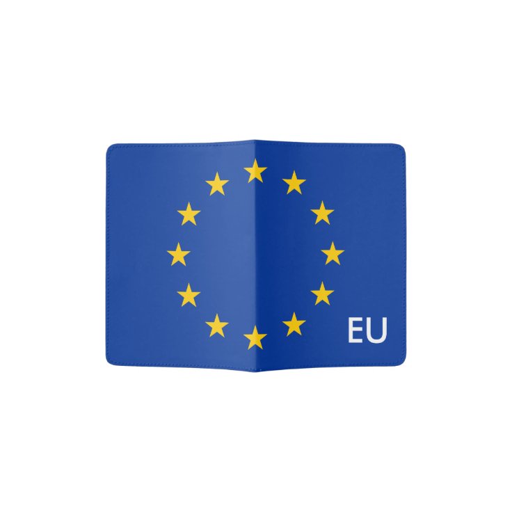 European Union flag passport holder EU cover Zazzle