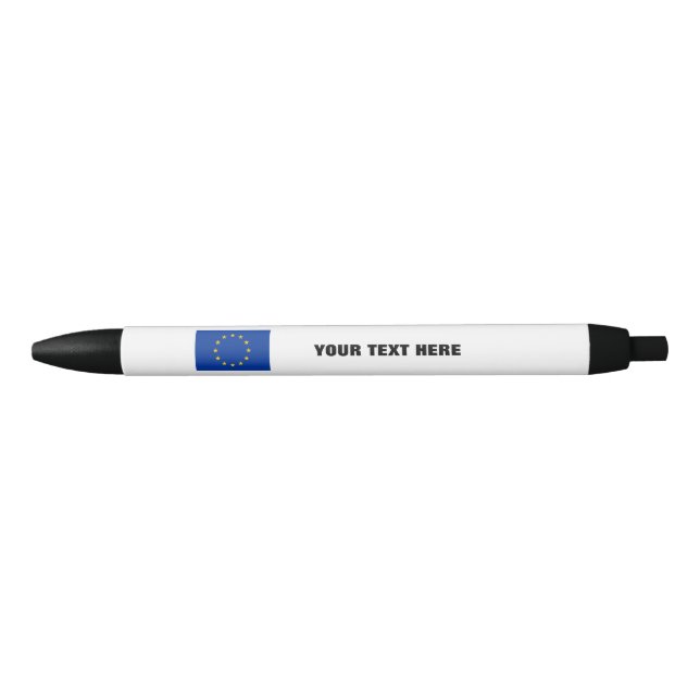 European Union flag pen with custom promo text (Front)
