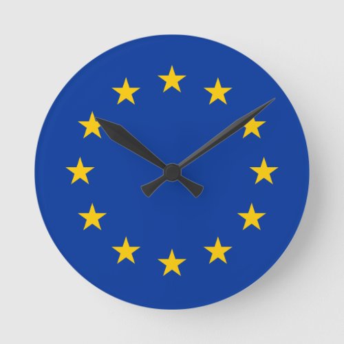 european union flag round clock