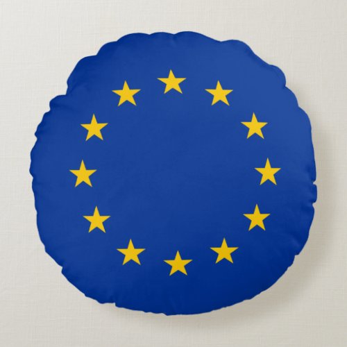 European Union Flag Round Pillow