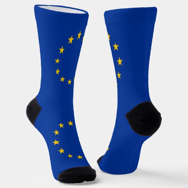 European Union Flag Socks (Angled)