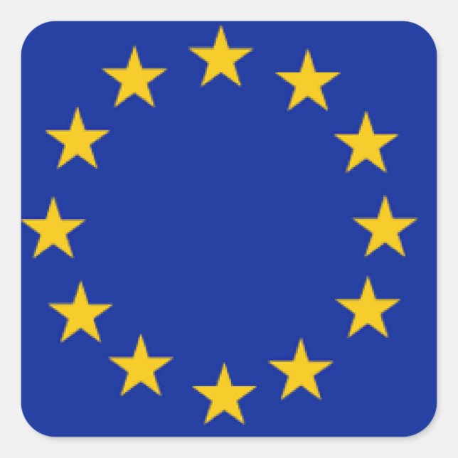 European Union Flag Square Sticker (Front)