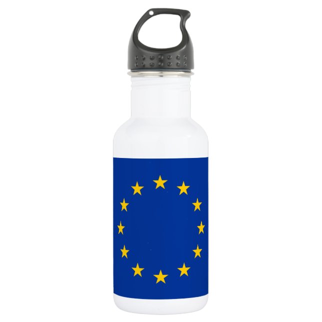 European Union Flag Stainless Steel Water Bottle (Front)