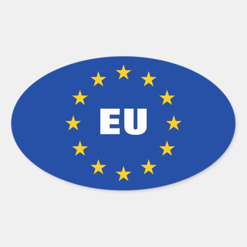 European Union flag stickers  Customizable EU