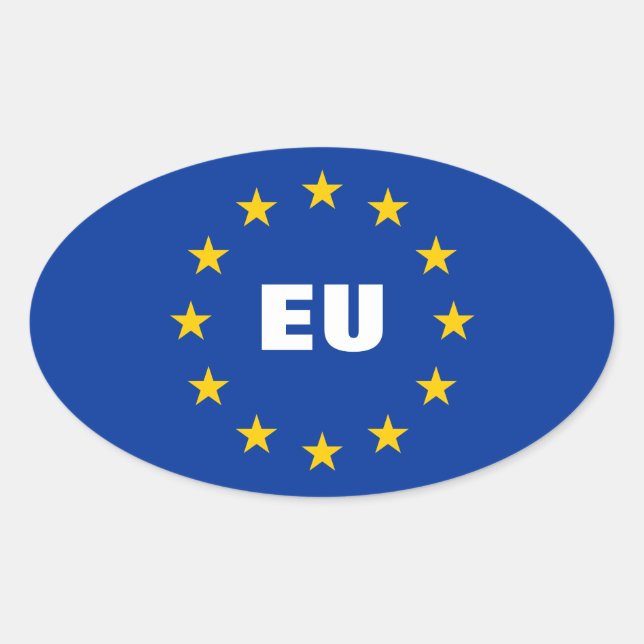 European Union flag stickers | Customizable EU (Front)