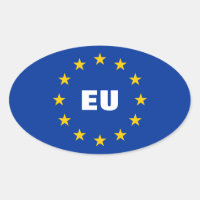 European Union flag stickers | Customizable EU